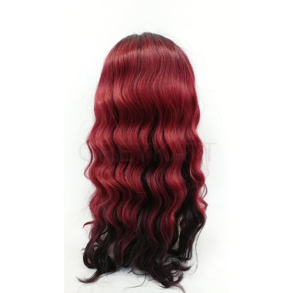 Red heat resistant wavy wig main image 4